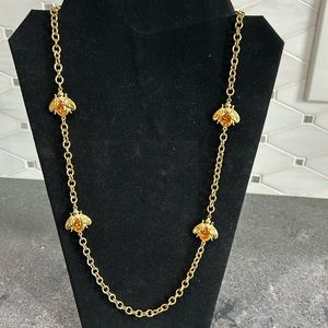 Joan Rivers reversible bee station necklace. 32 inch